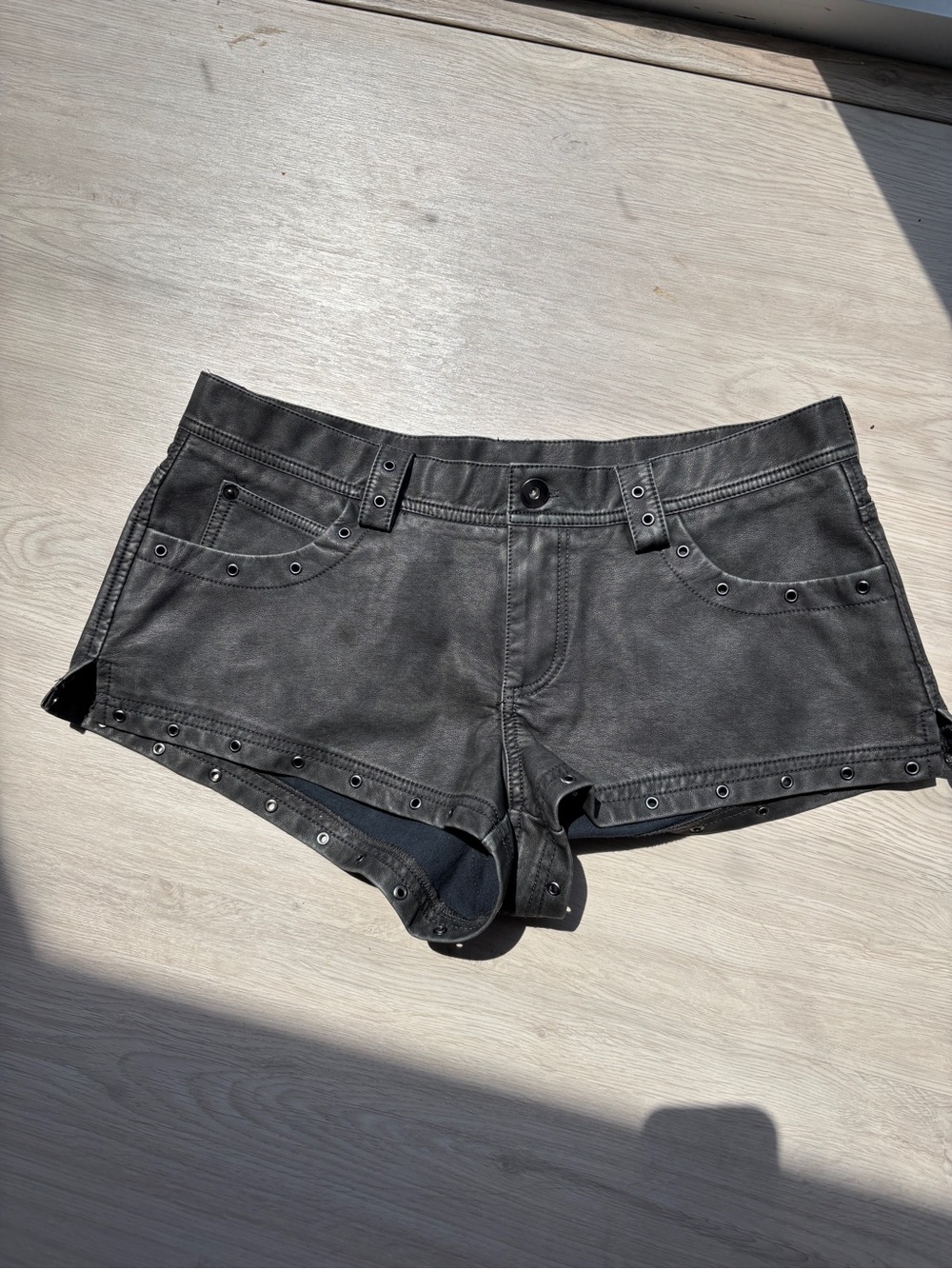 *NEVER WORN* Urban Outfitters Festivak Studded Faux Leather Micro Shorts